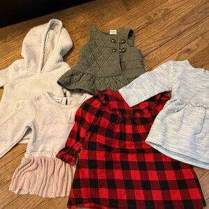 Baby Girl Fall/Winter/Spring Top Bundle (5 Items) | 18-24 Months